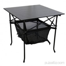 27.25 Aluminum Roll Slate Graphite Grey Adult Table with Storage 556310308